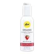 Pjur LUBRIKANT Pjur Organic Intimate Flavours Strawberry (100 ml) - na vodni osnovi, okus jagoda, oralni seks, naravno