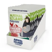 ANIMAL ISLAND piščanec z prepelicami v omaki - mokra hrana za mačke - 12x85g