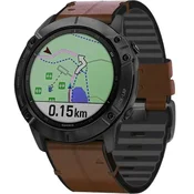 GS Quickfit 26 mm eko usnjen pašček za Garmin, barva kave