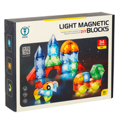 Svjetleći magnetni 3D blokovi 34 elementa
