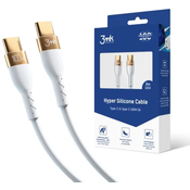 3MK HyperSilicone Cable USB-C2m 100W White