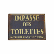 Kovinski znak Antic Line Impasse Des Toilettes