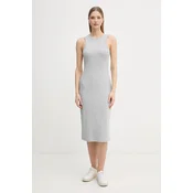 Calvin Klein Jeans Obleka  pegasto siva / roza / burgund