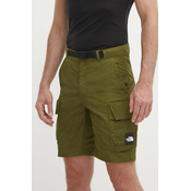 Pohodne kratke hlače The North Face zelena barva, NF0A879RPIB1