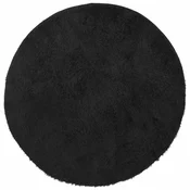 Vidaxl Visoka košata preproga NAVARRA črna 100x100 cm poliester