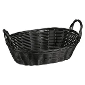 Oval bread basket, plastic, 29 x 18 cm, Black - Kesper