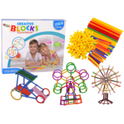 slomart Gradbeni set LEAN TOYS: kocke, paličke in slamice za gradnje