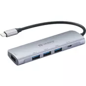 Sandberg Adapter USB-C do 4x USB 3.0
