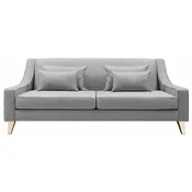 Casa Padrino luxury neoclassic sofa gray/gold 202 x 94 x H. 85 cm - Living room sofa - Hotel sofa - Living room furniture - Hotel furniture - Luxury furniture - Neoclassic furniture