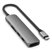 Satechi 6-in-1 USB-C Slim Multiport Adapter - Space Grey