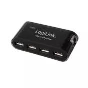 LogiLink USB 2.0 HUB, 4-Port, crni
