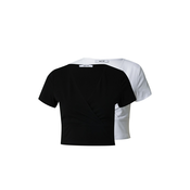 ABOUT YOU Majica 2er pack top, crna / bijela
