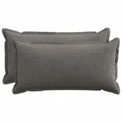 vidaXL Prevleka za blazino 2 kos HOUTEN Temno siva 40 x 80 cm korduroy