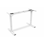 Electric Height Adjustable Desk Frame Dual motor, 3-stages, white