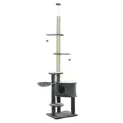 Homestar Mačje drevo nastavljiva višina 220-265 cm 55x45x220-265 cm temno siva