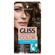 , Schwarzkopf Gliss Color Care & Moisture barva za lase, 6-16 Cool Pearly Brown