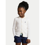 Polo Ralph Lauren Pletena jopica 312543047064 Bela Regular Fit