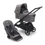 Bugaboo Dragonfly s košaro - BLACK/GREY MELANGE - GREY MELANGE