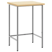 Kutna stolica Siva 55 x 55 x 85 cm Celik i inženjerska drva