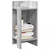 Vidaxl vidaXL Stranska mizica s polico siva sonoma hrast 25,5x27x60 cm
