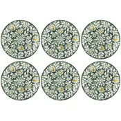 Casa Padrino luxury ceramic plates set of 6 green/multicolored A� 40 cm - Handmade & hand painted dinner plates with floral design - Hotel & restaurant accessories - Made in Italy