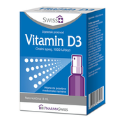 Swiss+ Vitamin D3 Oralni sprej 1000IJ, 8 ml
