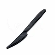 Nož (PP) za večkratno uporabo črn 18,5cm [50 kos]