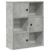 Vidaxl Knjižna omara betonsko siva 60x24x76,5 cm inženirski les