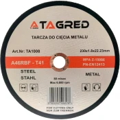 Rezalni disk za kovine, jeklo SLIM RBF 230x1,8 mm TA1008
