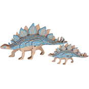 Woodcraft Lesena 3D sestavljanka Stegosaurus 2v1