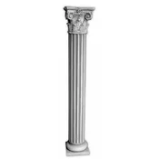 Casa Padrino Baroque Pillar Gray 32 x 32 x H. 260 cm - Huge Garden Pillar in Baroque Style - Garden Decoration Stone Pillar - Baroque Garden & Terrace Decoration Accessories