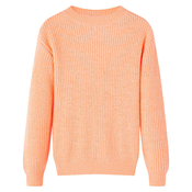vidaXL Otroški pulover pleten živo oranžen 116, (21037263)