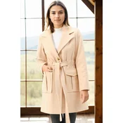 Z9778 DEWBERRY WOMENS COAT-BEIGE