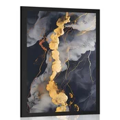 Plakat črni marmor - 30x45 white