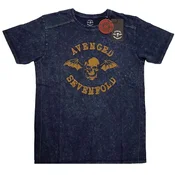 Avenged Sevenfold Logo (Wash Collection) Navy Blue XL Majica
