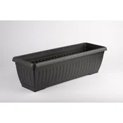 Cvetlično pvc korito Jadran s podstavkom, 80cm, temna antracit
