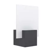 Eglo Adamello spoljna zidna lampa/1, led, 6w, ip44, liveni aluminijum/crna/staklo/bela