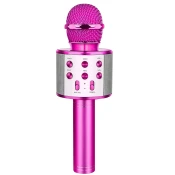 AVIZAR Mikrofon za karaoke Bluetooth Vgrajeni zvočnik Večnamenski gumbi, Fuksija, (5000019348)