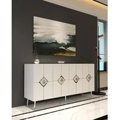 HANAH HOME Komoda Robber KB150 White Silver