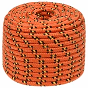 vidaXL Večnamenska uporabna vrv 14 mm 50 m Oranžna PP