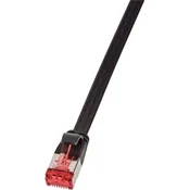 LogiLink SlimLine Flat RJ45 CAT6A U/FTP - RJ45 CAT6A U/FTP M/M podatkovni kabel 0,5 m crni CF2023S
