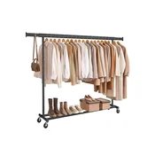 Songmics Stojalo za oblačila 45x160x1615 cm Črno