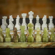 Šah Set Marble Whyte & Onyx 40 x 40 cm