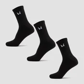 MP Unisex Crew Socks (3 Pack) - Black - UK 12-14