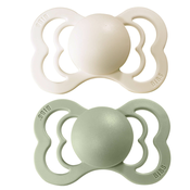 bibs ortodontska duda supreme silicone ivory & sage