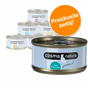 6x140g Cosma Nature meš.poskus. pakiranje za mačke - 6 različnih sort - paket 2