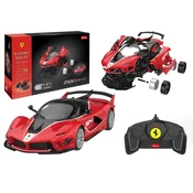 Licencirani avto na daljinsko upravljanje in sestavljanje Rastar  1:18 Ferrari FXXK EVO - rdeč - 88 elementov