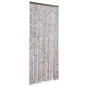 VIDAXL Zavesa proti mrčesu temno rjava in bež 100x200 cm šenilja
