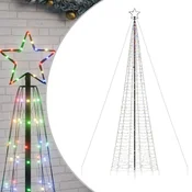 Vidaxl LED božično drevo z bodicami 1534 LED barvita 500 cm