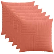 vidaXL Prevleka za blazino 6 pcs ALMELO Rdeče oranžna 65 x 65 cm